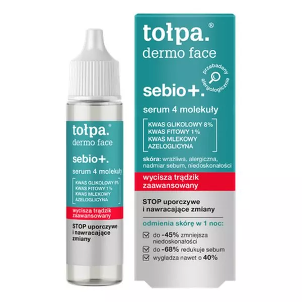 Tołpa Dermo Face Sebio+ Active Retinoid, retinoid serum równoważący skórę twarzy, 30ml