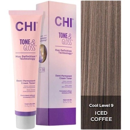 CHI Tone & Gloss, toner do włosów, Iced Coffee, 85g
