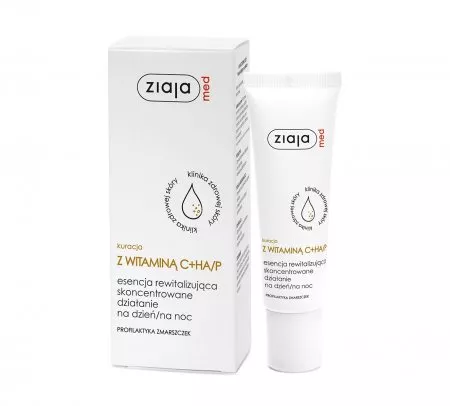 Ziaja Med Kuracja ochronna z witaminą C, ha/p esencja rewitalizująca skoncentrowane działanie na dzień/na noc, 30ml