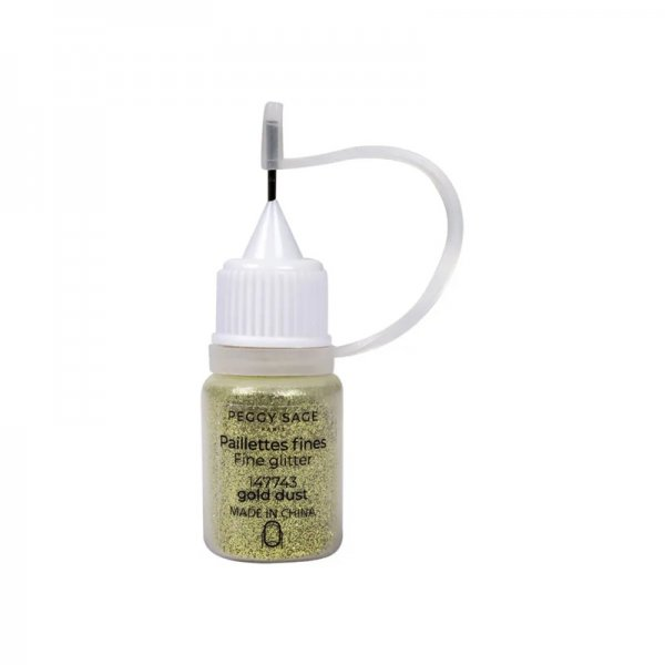 Peggy Sage, drobny brokat z aplikatorem do paznokci, gold dust