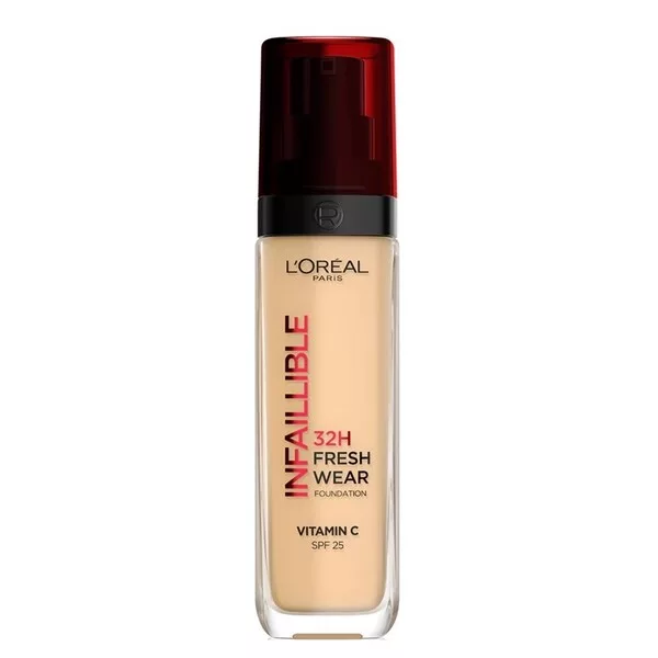 L'Oreal Paris Infaillible 32H Fresh Wear, podkład do twarzy, 125 Natural Rose, 30ml