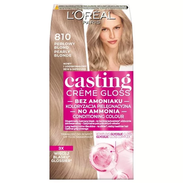 L'Oreal Paris Casting Creme Gloss farba do włosów 810 Perłowy Blond