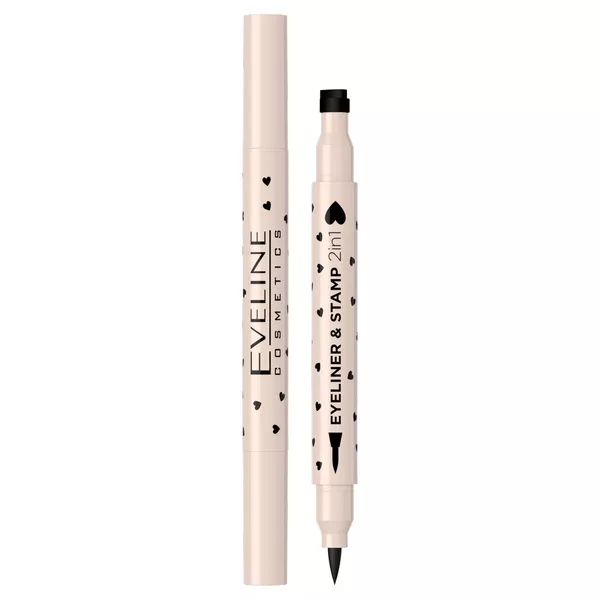 Eveline Cosmetics Eyeliner &amp; Stamp 2in1 eyeliner ze stemplem 01 Serce