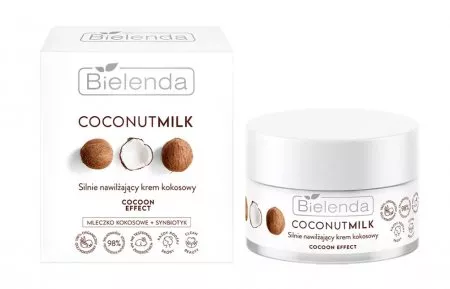 Bielenda Coconut Milk Silnie Nawilżający Krem Kokosowy Cocoon Effect, 50ml