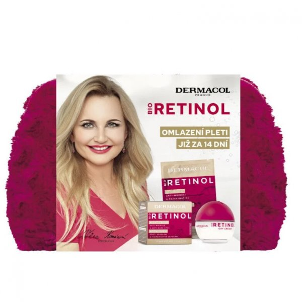 Dermacol Bio Retinol zestaw krem na dzień 50ml + maska do twarzy 2x8ml + krem na noc 50ml