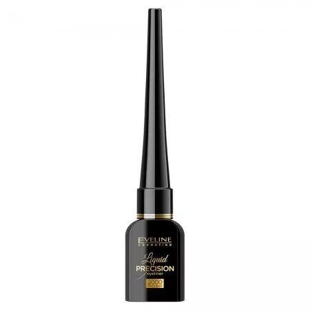 Eveline Liquid Precision Liner 2000 Procent, matowy eyeliner w płynie, czarny mat, 4ml