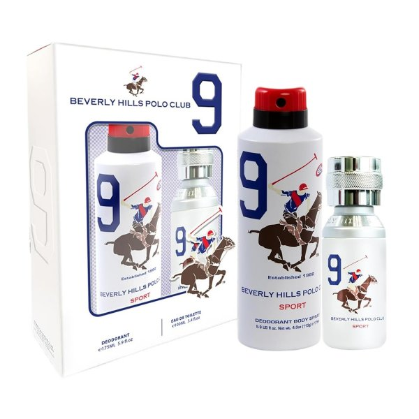 Beverly Hills Polo Club Men Sport Nine zestaw woda toaletowa spray 100ml + dezodorant spray 175ml (M)