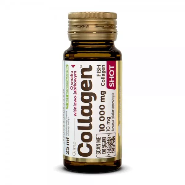 Olimp Labs Collagen Shot 10 000 mg suplement diety smak wiśniowo-jabłkowy 25ml