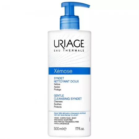 Uriage Xemose Gentle Cleansing Syndet delikatny krem-żel do mycia do skóry bardzo suchej ze skłonnością do atopii 500ml