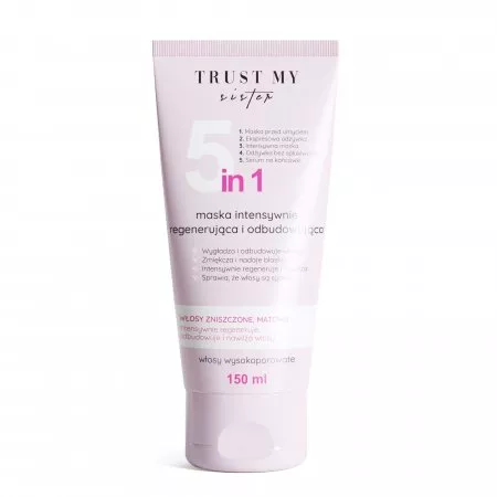 Trust My Sister, maska 5w1 do włosów wysokoporowatych, 150ml