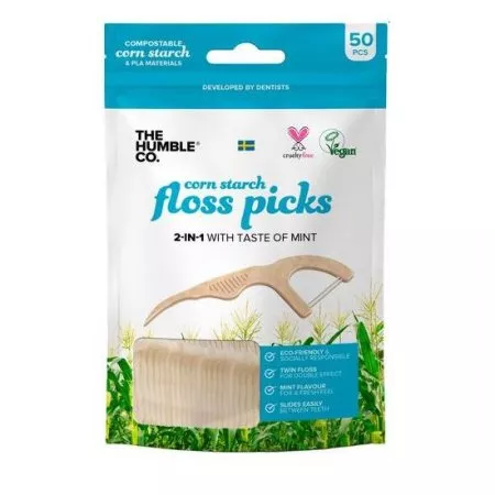Humble Natural Dental Floss Picks nicio-wykałaczki 50szt