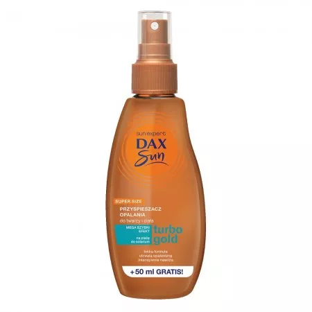Dax Sun Przyspieszacz opalania do twarzy i ciała Turbo Gold 200ml
