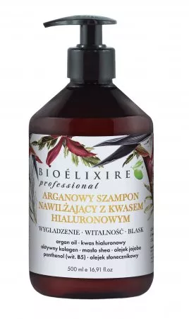 Bioelixire Professional, arganowy szampon z kwasem hialuronowym, 500ml