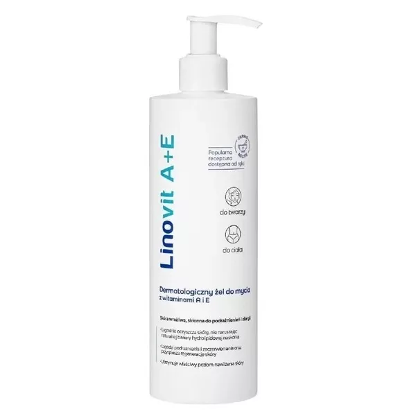 Ziołolek Linovit A+E dermatologiczny żel do mycia z witaminami A i E 400ml