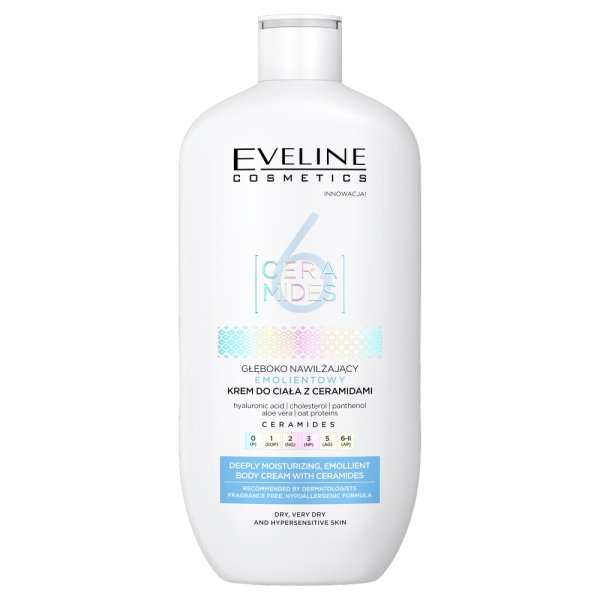 Eveline Cosmetics 6 Ceramides głęboko nawilżający emolientowy krem do ciała 350ml