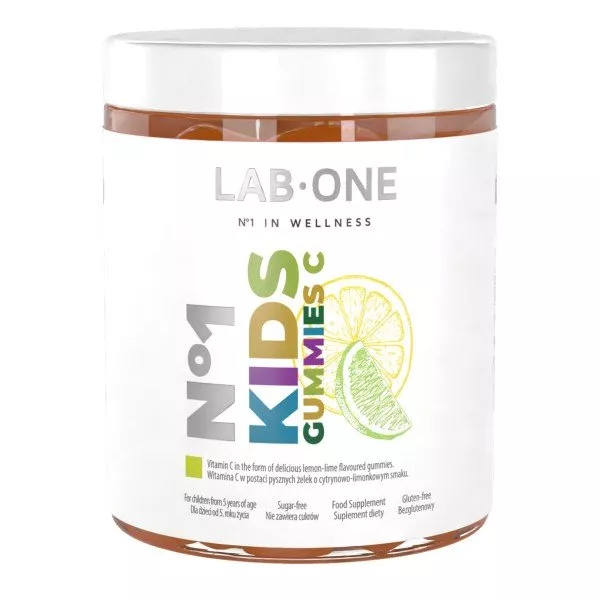 LAB ONE N°1 Kids Gummies C suplement diety o smaku cytrynowo-limonkowym 60 żelek
