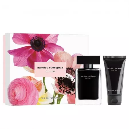 Narciso Rodriguez For Her zestaw woda toaletowa spray 50ml + balsam do ciała 50ml (W)