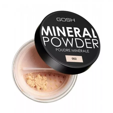 Gosh Mineral Powder, puder mineralny do twarzy, sypki, 002 Ivory, 8g