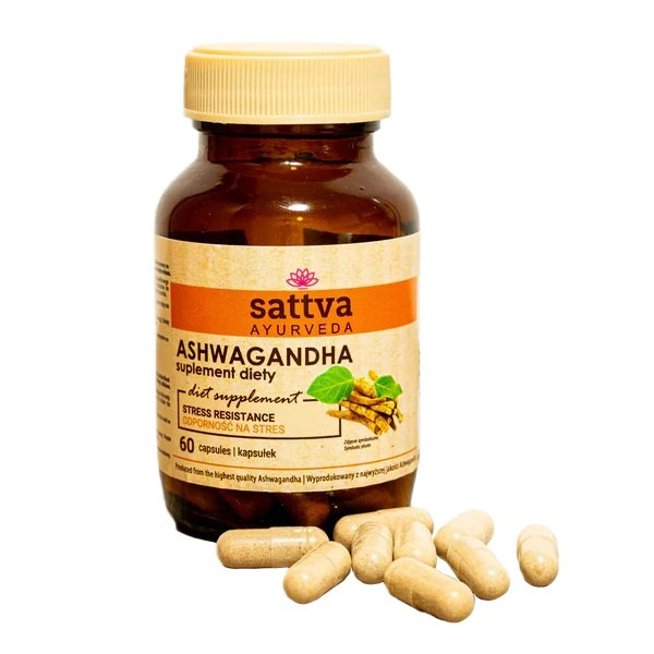 Sattva Ashwagandha suplement diety 60 kapsułek