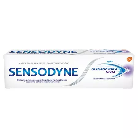 Sensodyne Ultraszybka Ulga pasta do zębów z fluorkiem 75ml