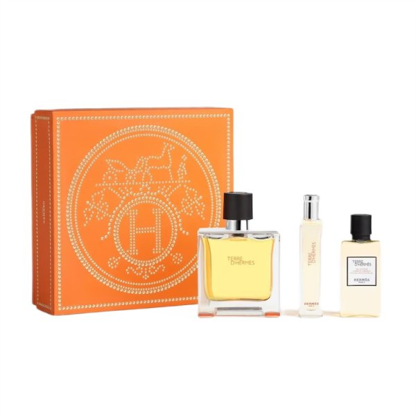 Hermes Terre D'Hermes zestaw perfumy spray 75ml + perfumy spray 15ml + żel pod prysznic 40ml (M)