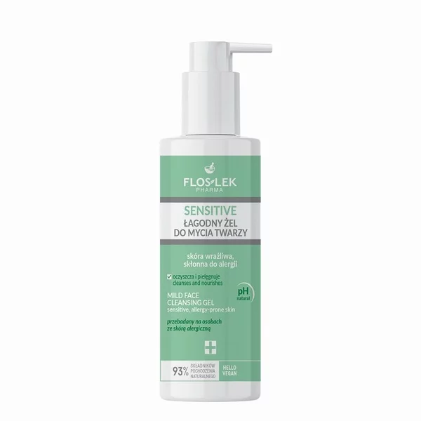 Floslek Sensitive łagodny żel do mycia twarzy do skóry wrażliwej 175ml