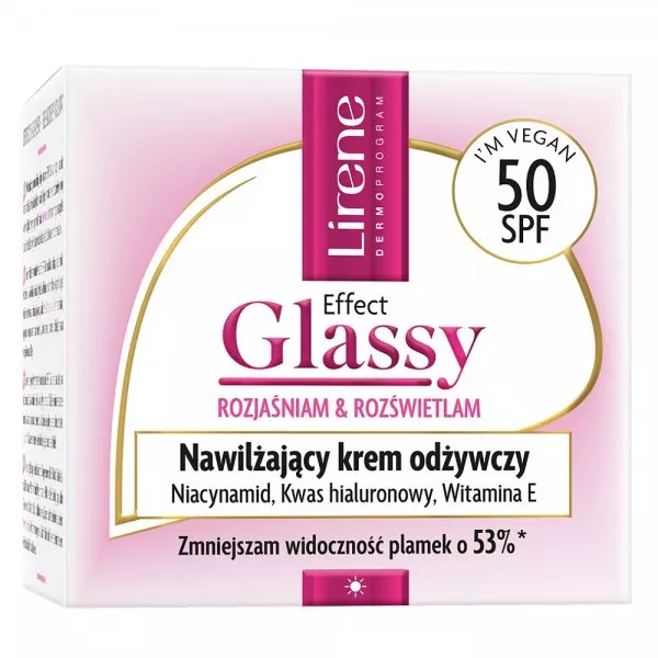 Lirene Effect Glassy nawilżający krem odżywczy SPF50 50ml