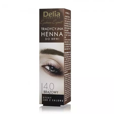 Delia Eyebrow Expert tradycyjna henna do brwi 4.0 Brąz 2g