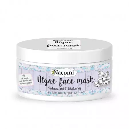 Nacomi, maska algowa - zmniejszająca zaczerwienienia borówka, 100ml/42g
