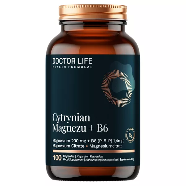 Doctor Life Cytrynian Magnezu + B6 suplement diety 100 kapsułek