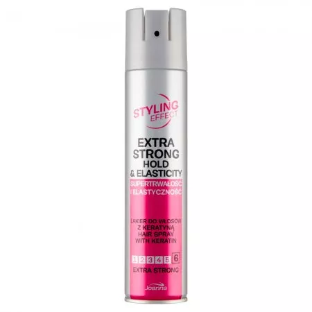 Joanna Styling Effect Extra Strong Lakier do włosów z keratyną 250 ml