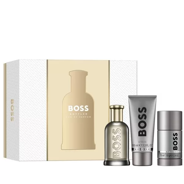 Hugo Boss Boss Bottled zestaw woda perfumowana spray 100ml + żel pod prysznic 100ml + dezodorant sztyft 75ml (M)