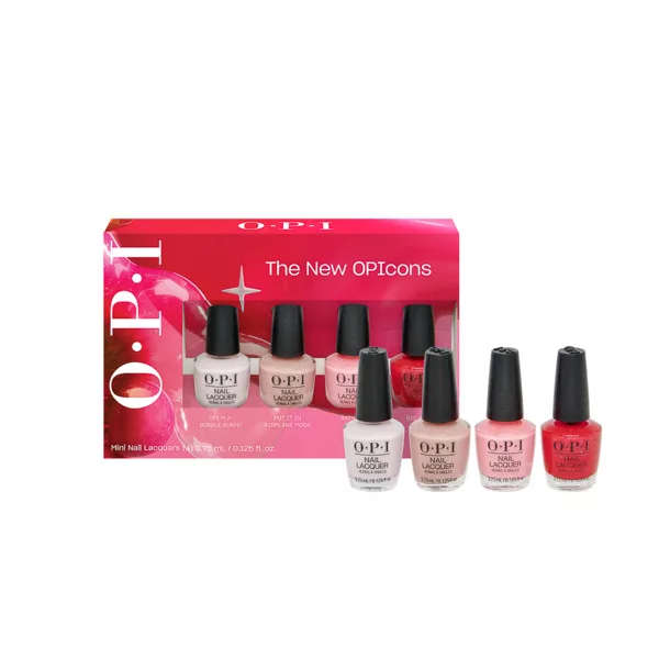 OPI Nail Lacquer OPIcons, zestaw mini klasycznych lakierów do paznokci, 4x3.75ml