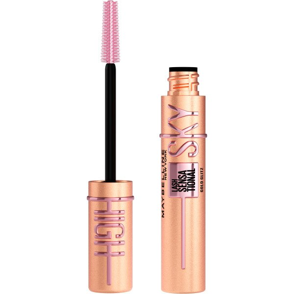Maybelline Lash Sensational Sky High brokatowy topper do rzęs Rosegold Glitz 7.5ml