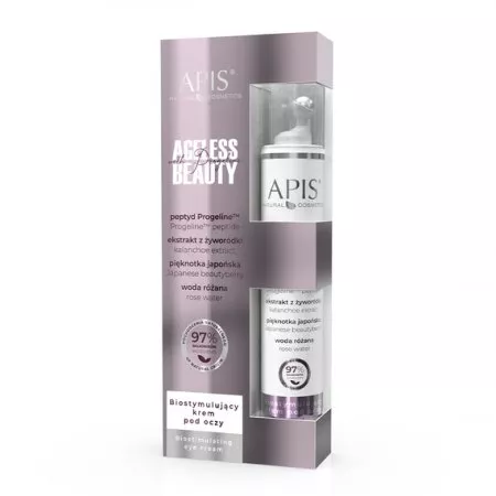 Apis Ageless Beauty, biostymulujący krem pod oczy z progeliną , 10ml