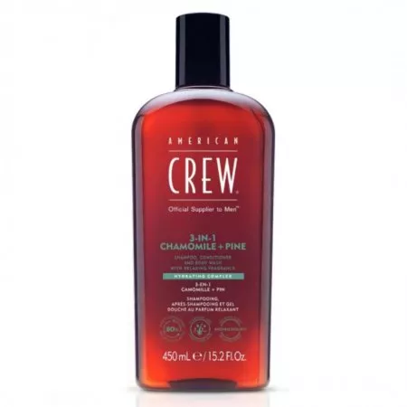 American Crew 3w1 Chamomile&Pine, szampon, odżywka i żel pod prysznic w jednym, 450ml