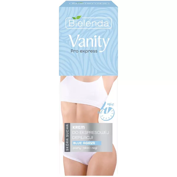 Bielenda Vanity Pro Express, krem do ekspresowej depilacji, skóra sucha, blue agava, 75ml - data ważności (6.2026)