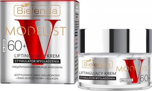 Bielenda V-Modelist, liftingujący krem - stymulator wygładzenia 60+ na dzień, 50ml