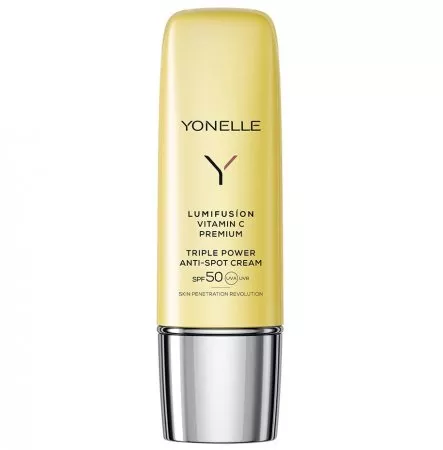 Yonelle Lumifusion, potrójnie aktywny krem z witaminą C przeciw przebarwieniom SPF50, 50ml