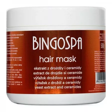 BingoSpa Maska do włosów z ekstraktem z drożdży i ceramidami 500ml