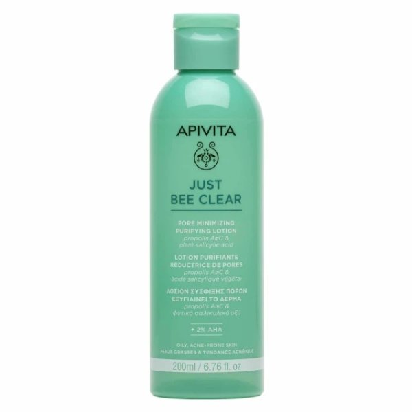 Apivita Just Bee Clear Pore Minimizing Purifying Lotion matujący tonik oczyszczający do cery tłustej 200ml