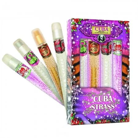 Cuba Original Cuba Strass zestaw Snake woda perfumowana spray 35ml + Tiger woda perfumowana spray 35ml + Zebra woda perfumowana spray 35ml + Heartbreaker woda perfumowana spray 35ml (W)