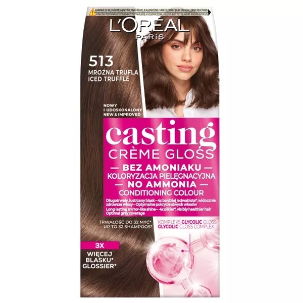 L'Oreal Paris Casting Crème Gloss Farba do włosów 513 Mroźna trufla