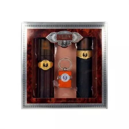 Cuba Original Cuba Gold zestaw woda toaletowa spray 100ml + woda po goleniu spray 100ml + breloczek (M)