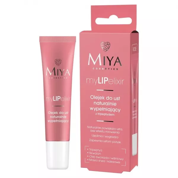 Miya myLIPelixir, olejek do ust naturalnie wypełniający, rose, 10g