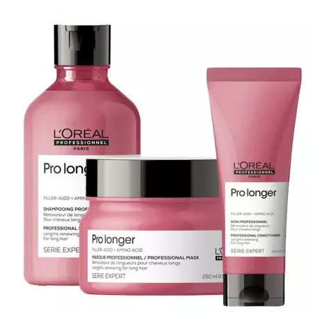 Loreal Pro Longer, zestaw do długich włosów, szampon + odżywka + maska