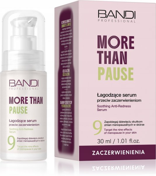 Bandi More Than Pause, łagodzące serum do twarzy przeciw zaczerwienieniom, 30ml