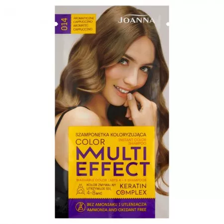 Joanna Multi Effect color Szamponetka koloryzująca aromatyczne cappuccino 014 35 g