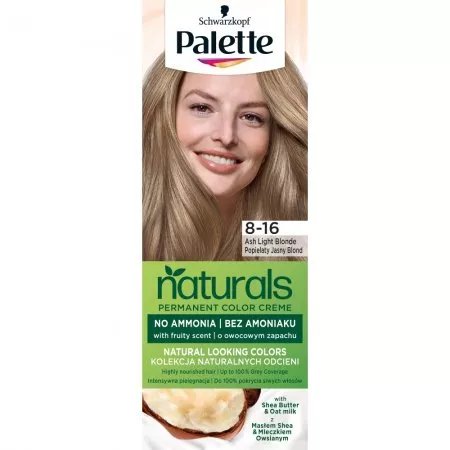 Schwarzkopf Palette Permanent Naturals Color Creme farba do włosów trwale koloryzująca 8-16 Popielaty Jasny Blond