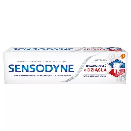 Sensodyne Nadwrażliwość & Dziąsła Whitening pasta do zębów z fluorkiem 75ml